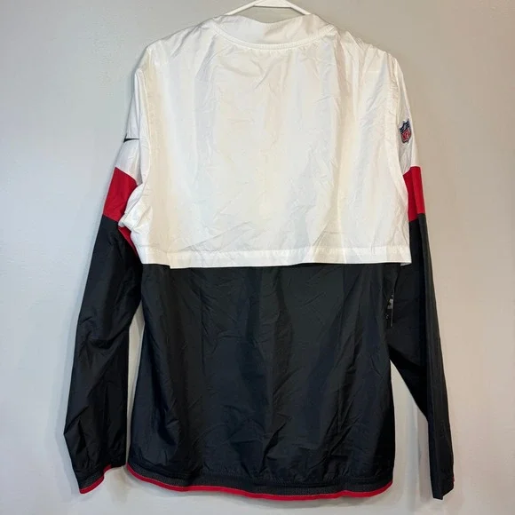 Atlanta Falcons Nike Onfield Apparel NFL Pullover Windbreaker White Black Red L
